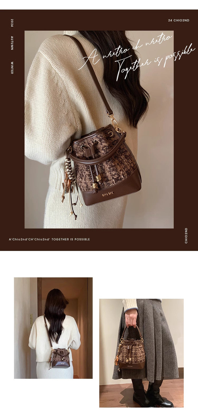Lingge Chain Single Shoulder Women's Bag