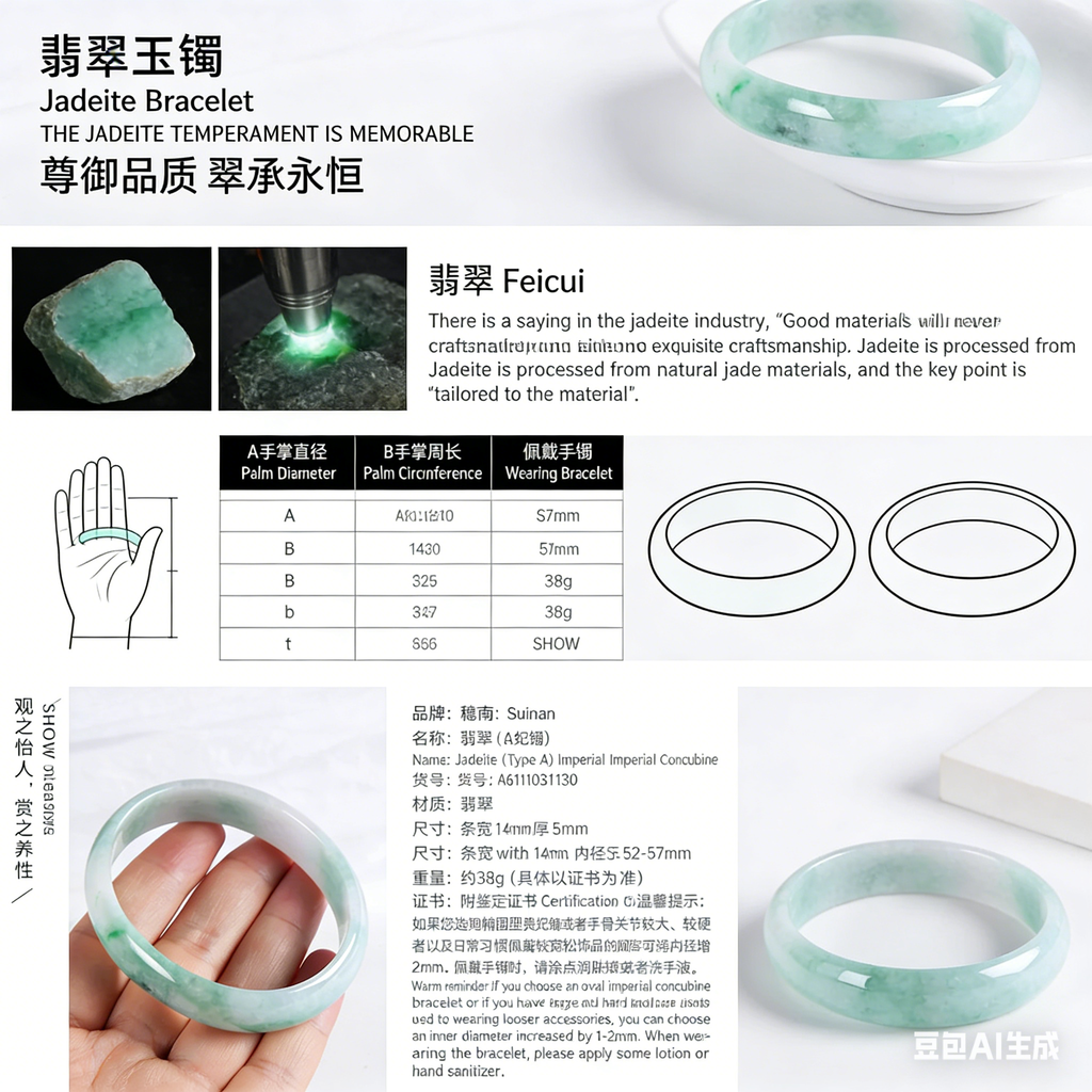 Natural Jadeite A-grade Jade Bracelet