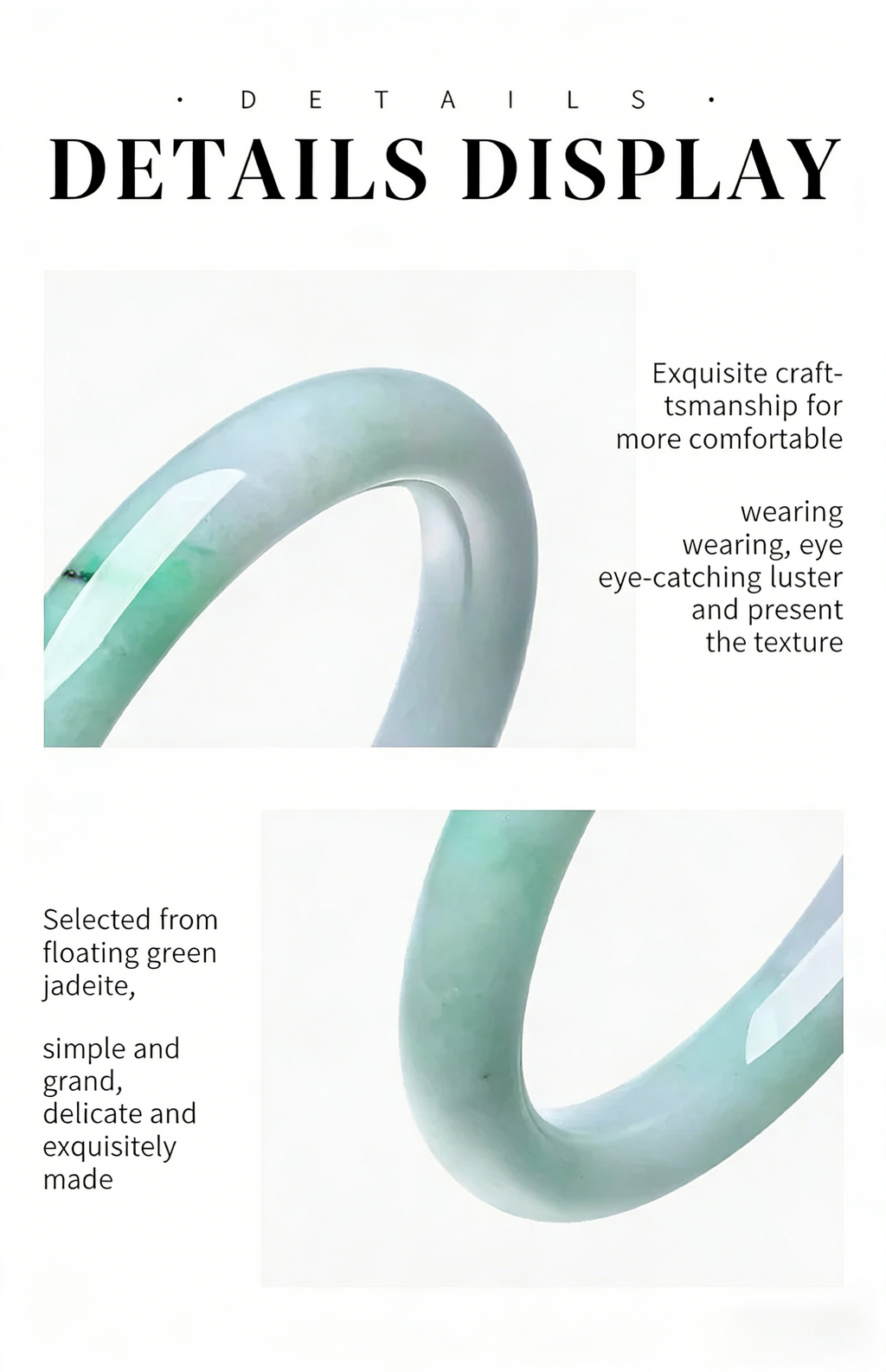 Greenish Floating Green Type A Jadeite Round Bangle