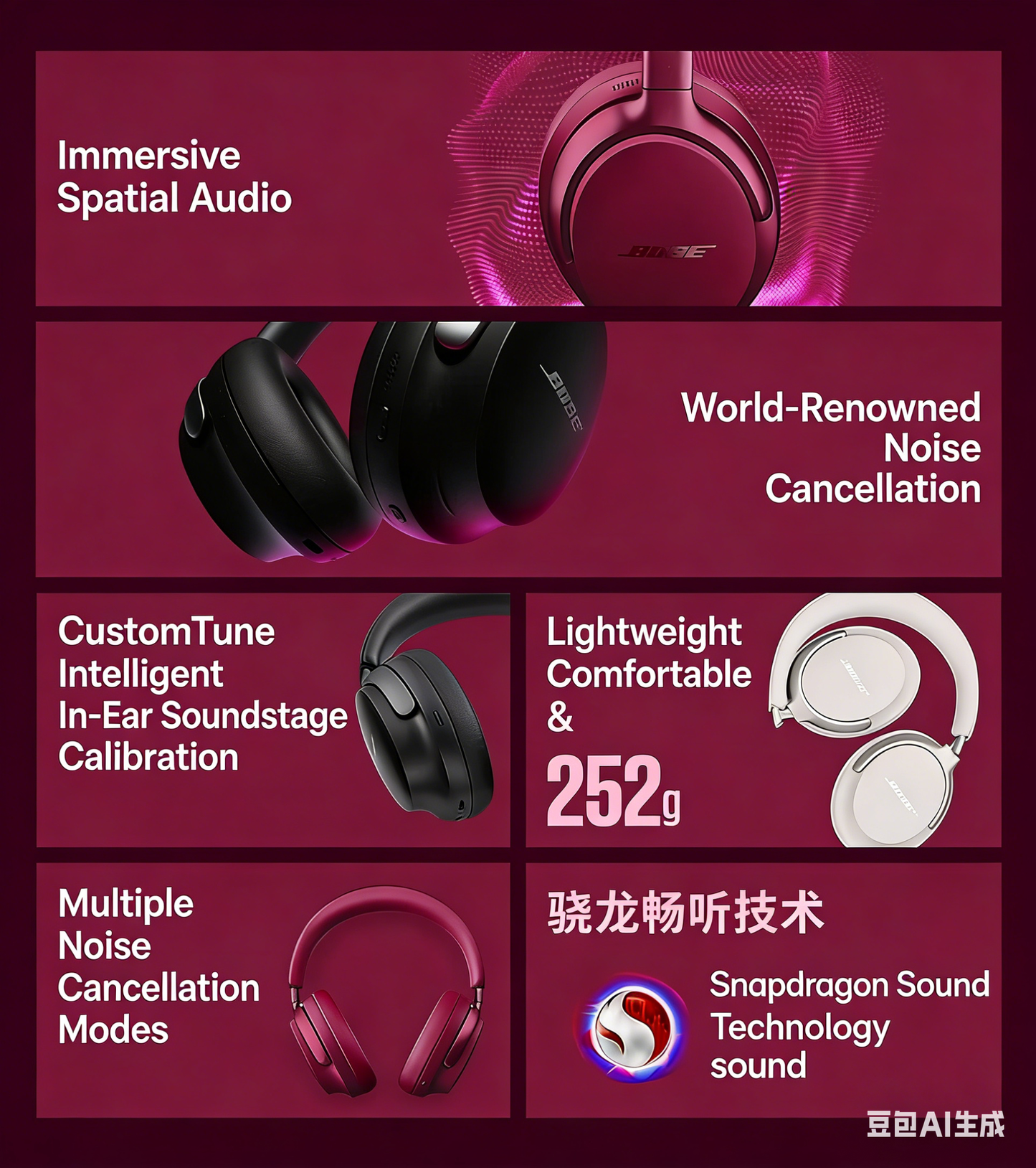 MOMENTUM4 Big Mantou 4th Generation Head-Worn Noise-Cancelling Bluetooth HIFI Earphones