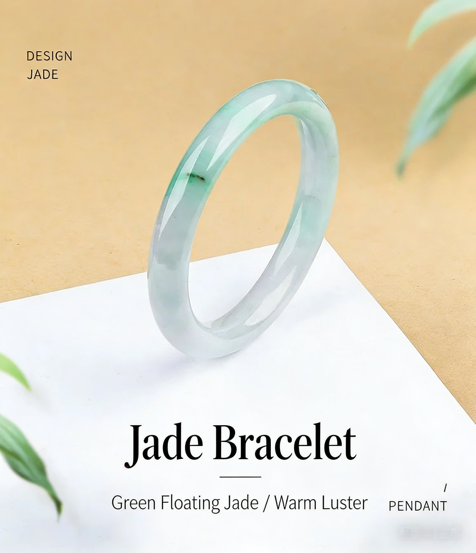 Greenish Floating Green Type A Jadeite Round Bangle