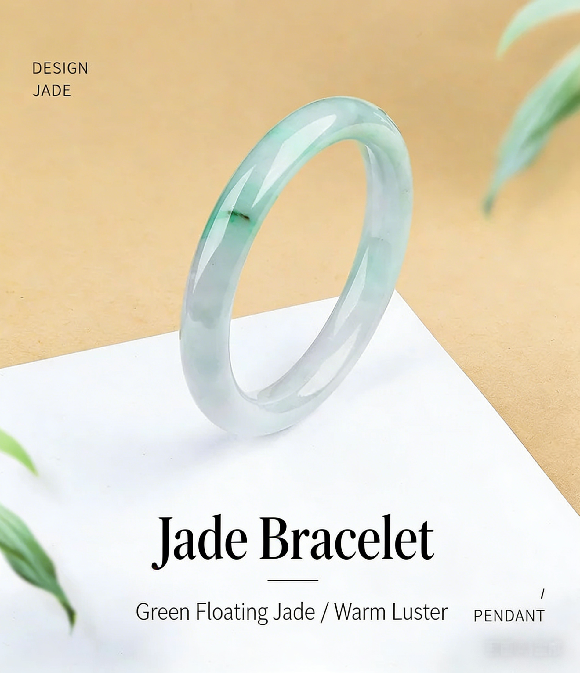 Greenish Floating Green Type A Jadeite Round Bangle