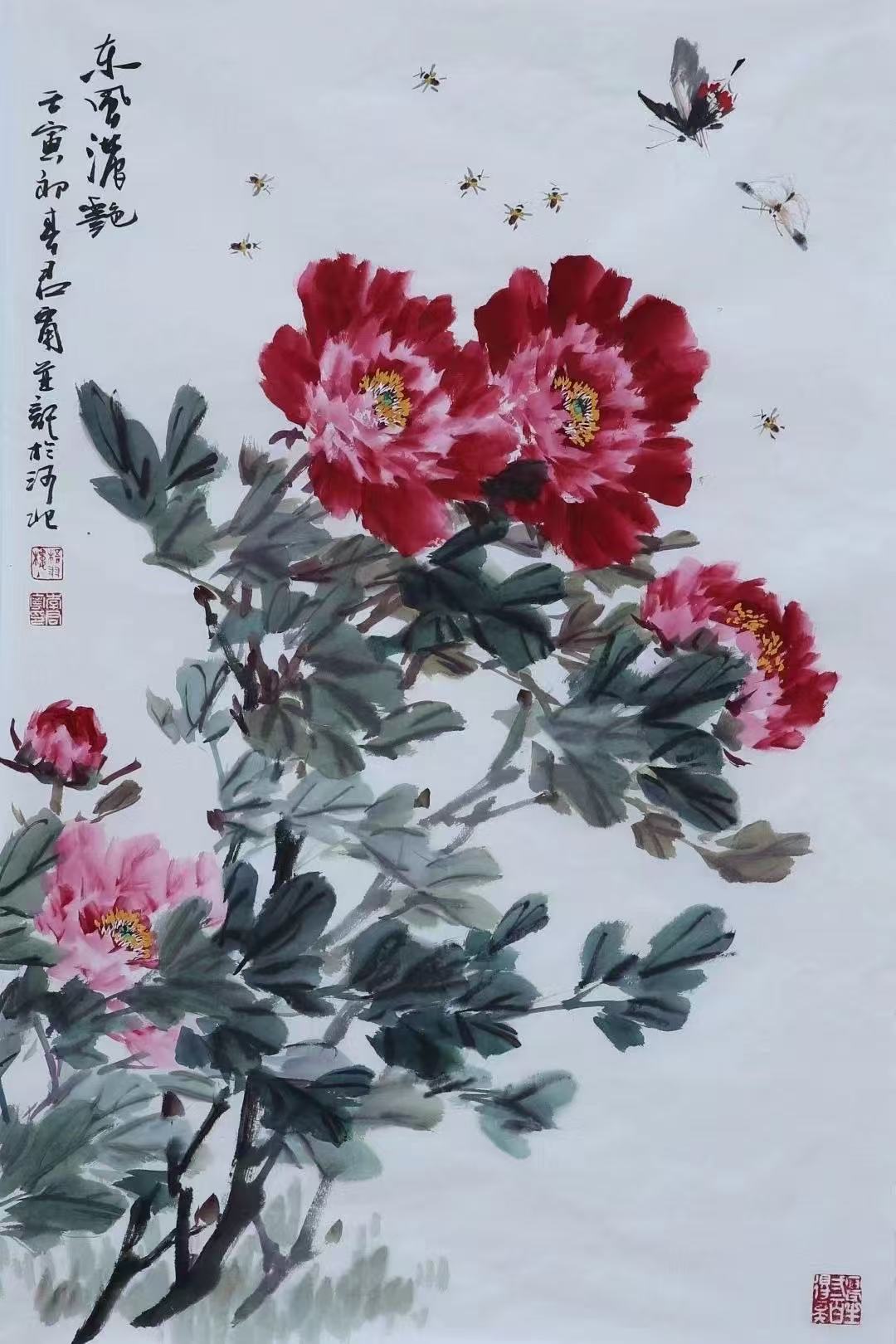 Chinese style living room background decoration painting