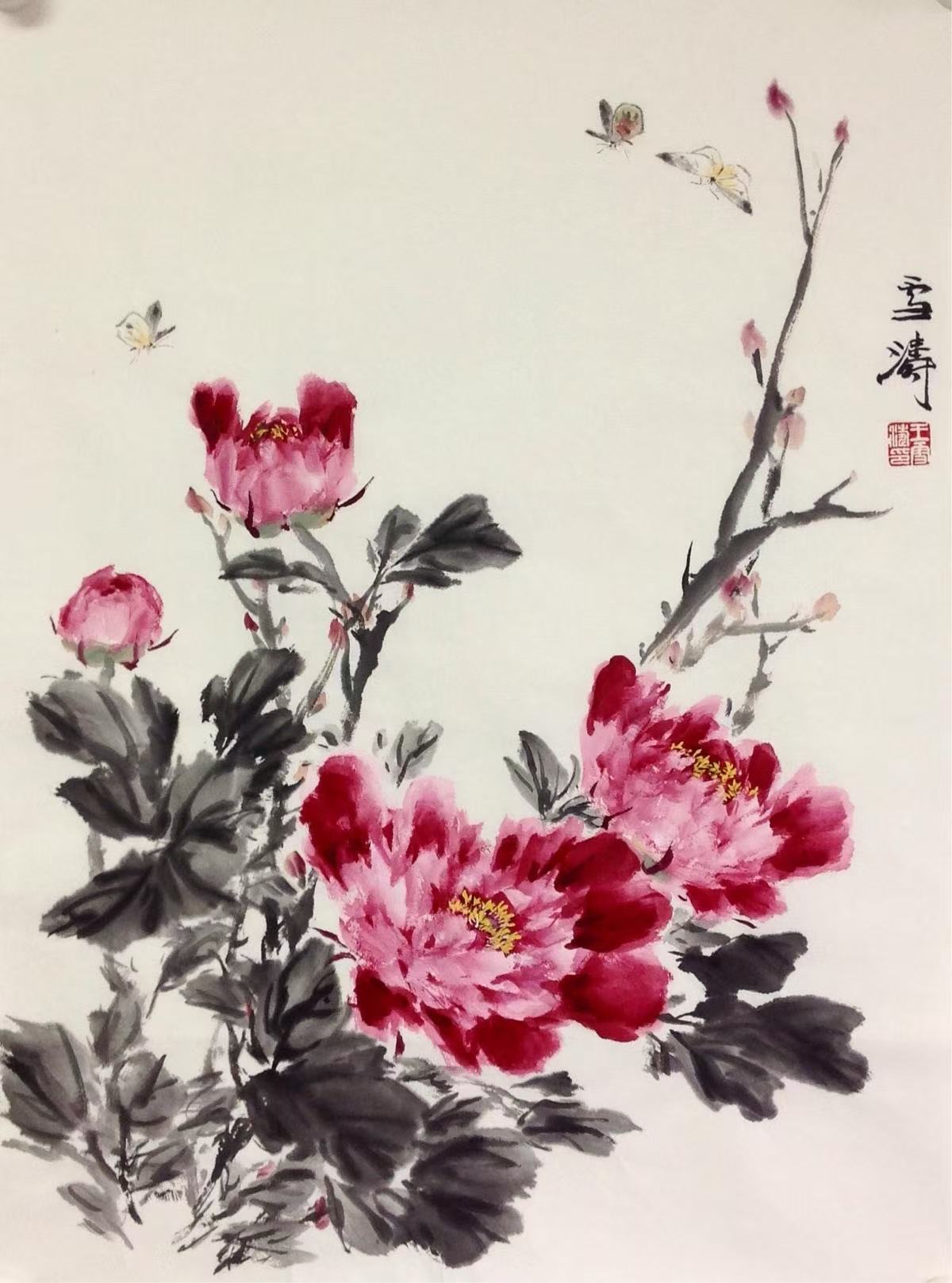 Chinese style living room background decoration painting