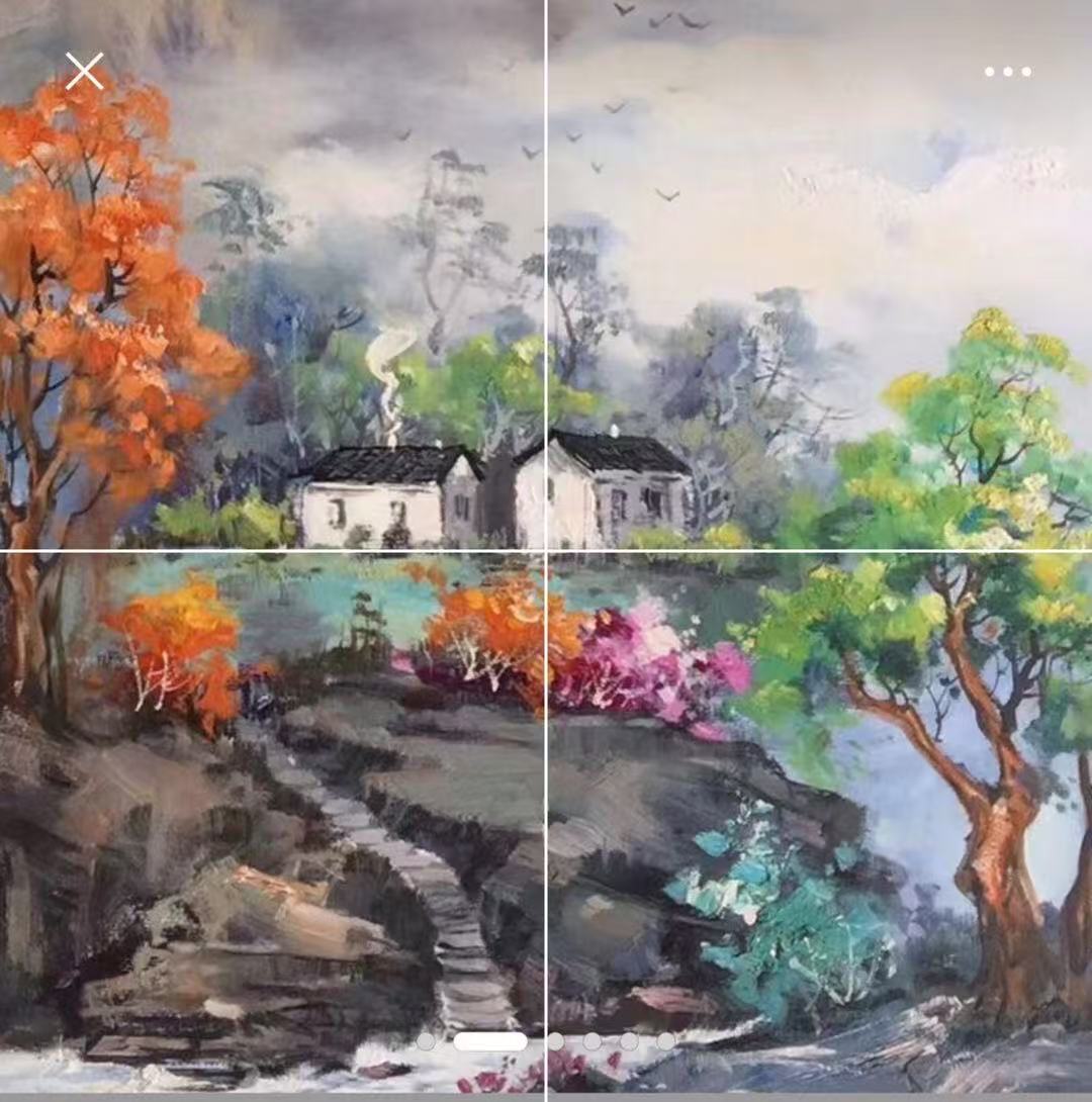 Chinese style living room background decoration painting