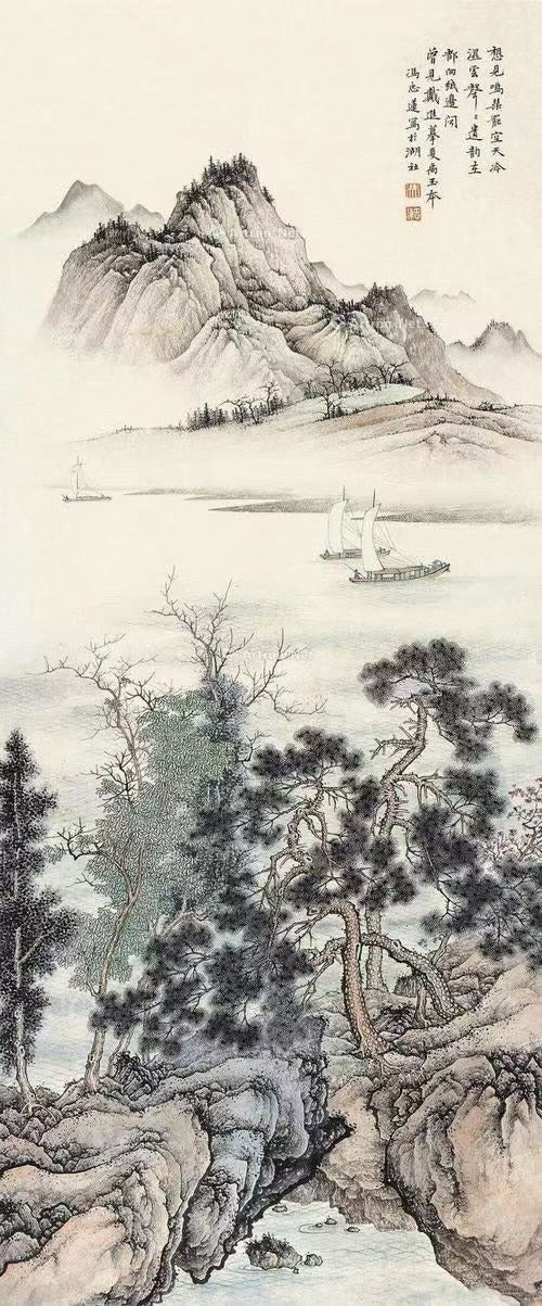 Chinese landscape decorative painting
