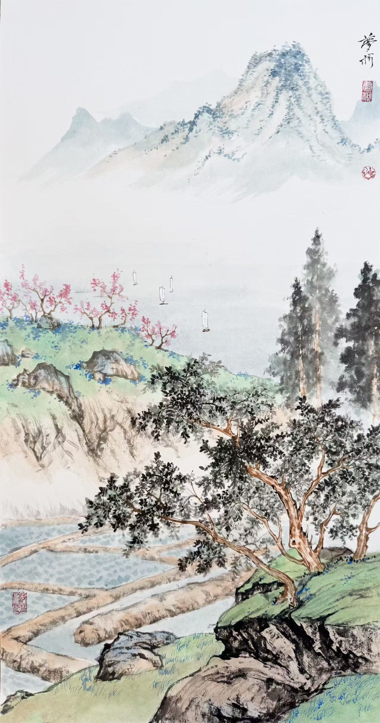 Chinese landscape decorative painting