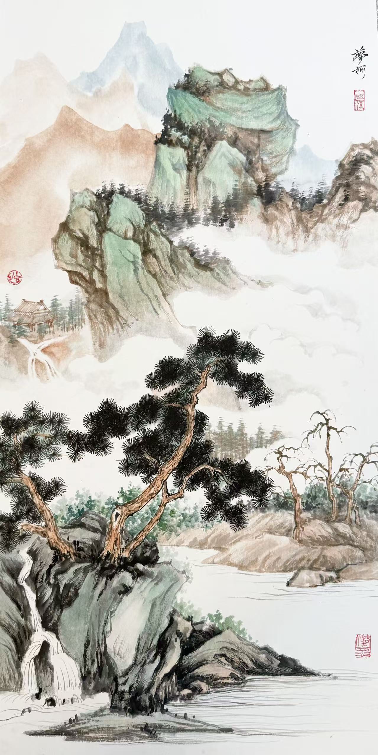 Chinese landscape decorative painting