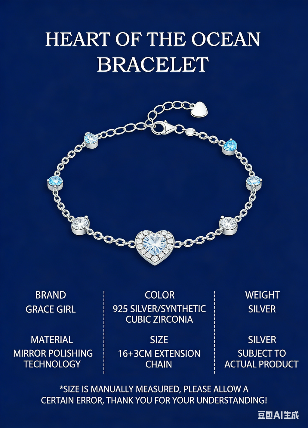 Diamond necklace bracelet