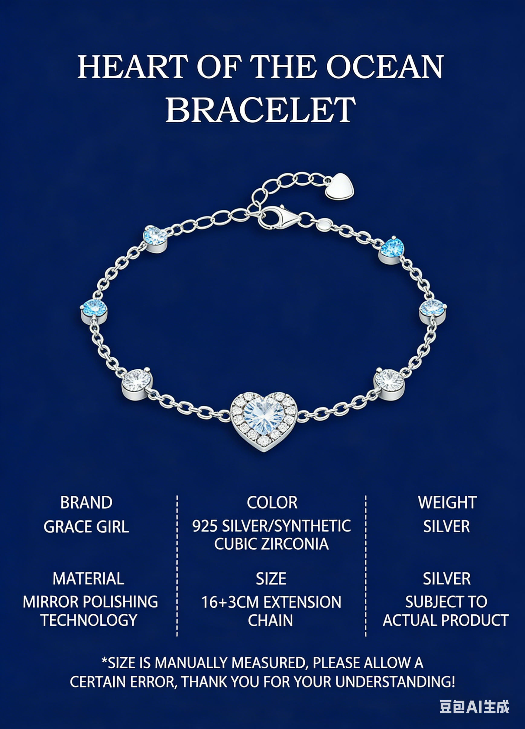 Diamond necklace bracelet