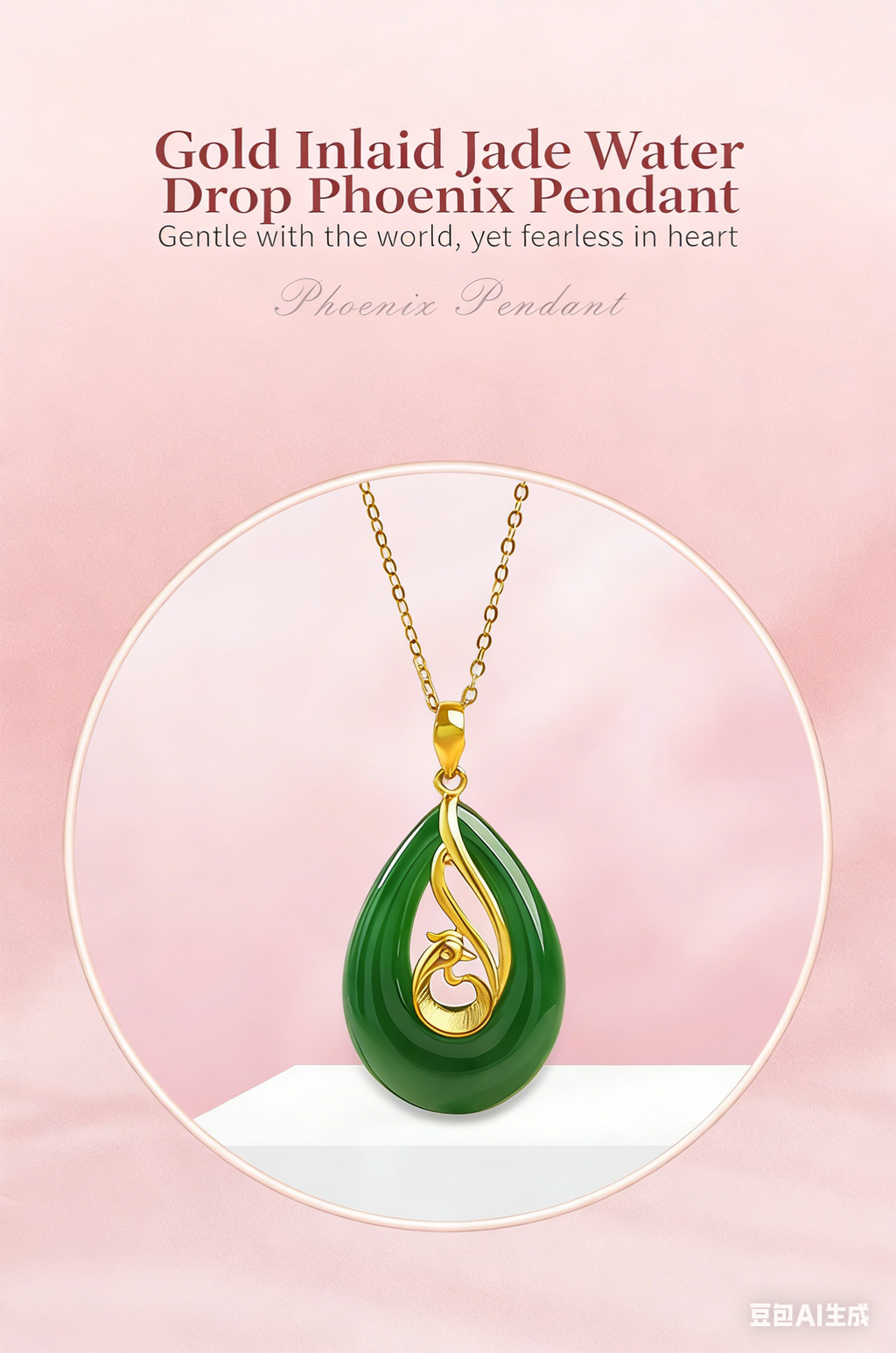 Hotan Jade Gold Pendant