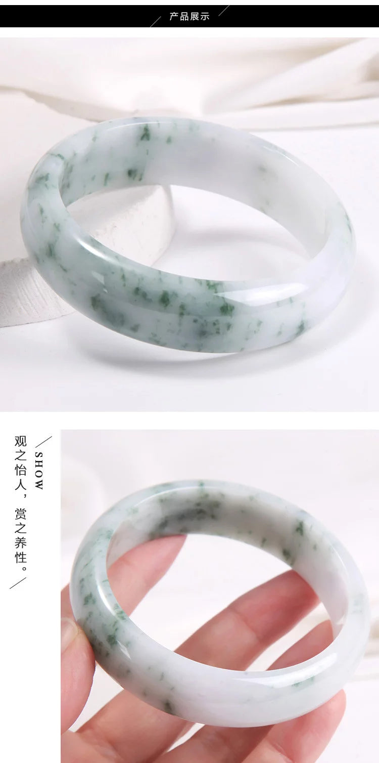 Ice glutinous floating flower A-level bracelet