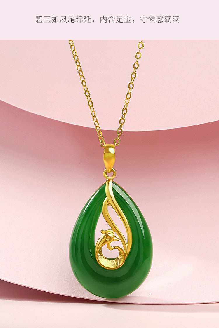 Hotan Jade Gold Pendant