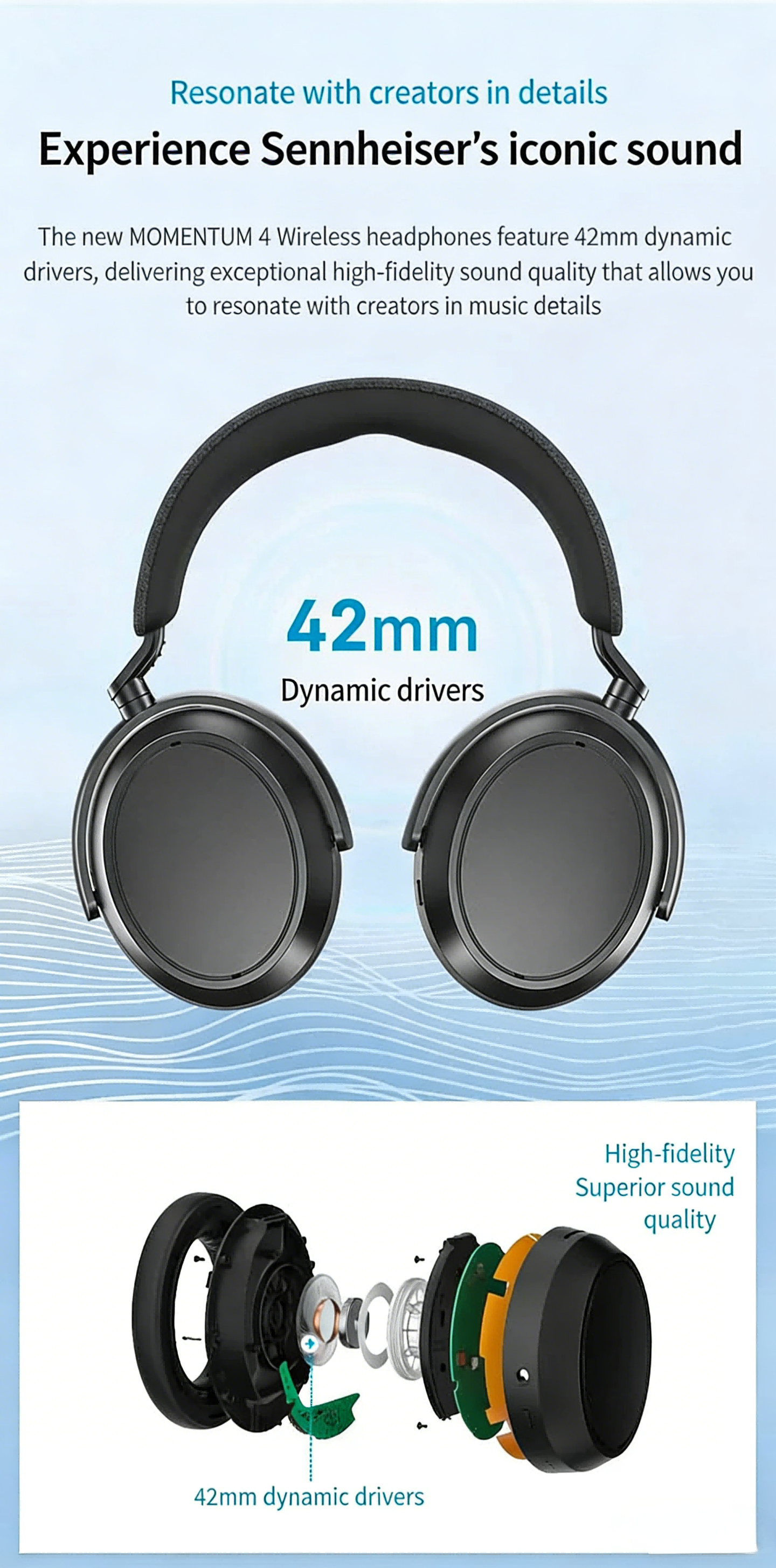 TOUR ONE M3 Wireless Bluetooth Noise-Cancelling Smart Headphones