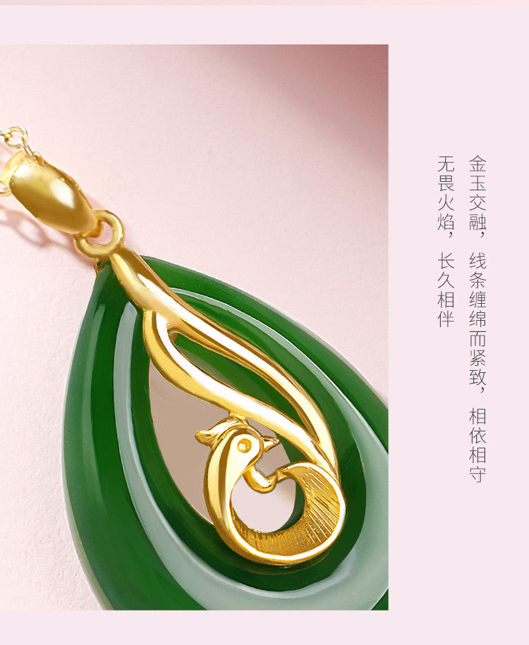 Hotan Jade Gold Pendant