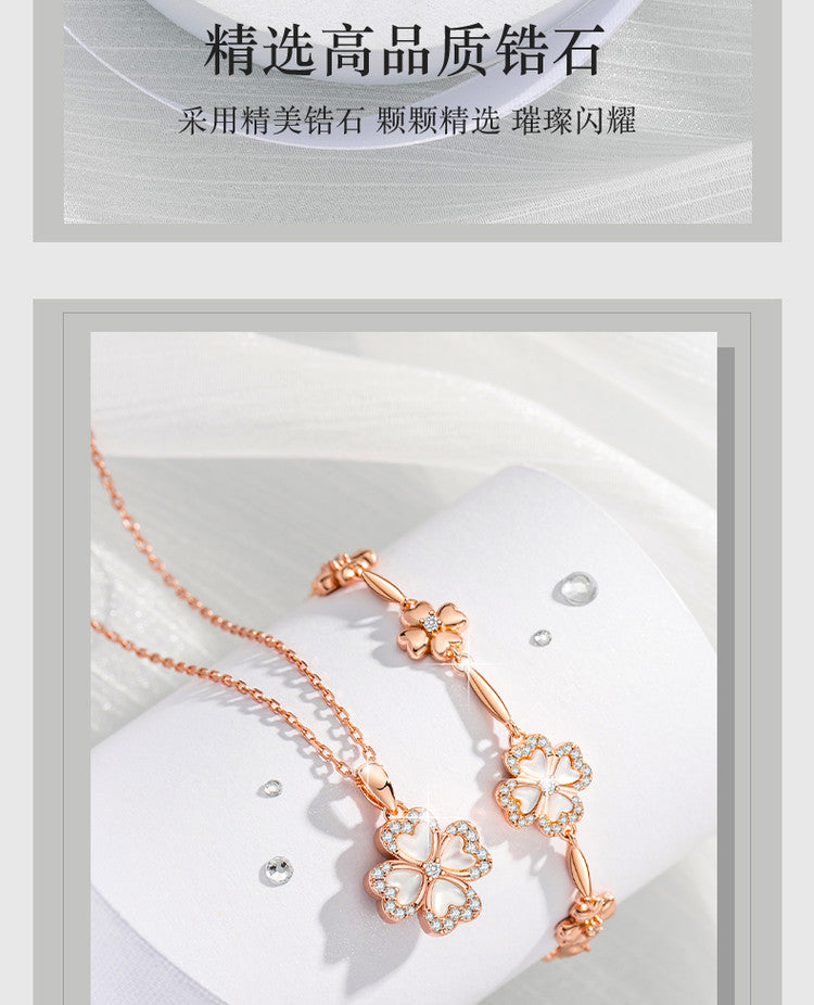 Diamond necklace bracelet