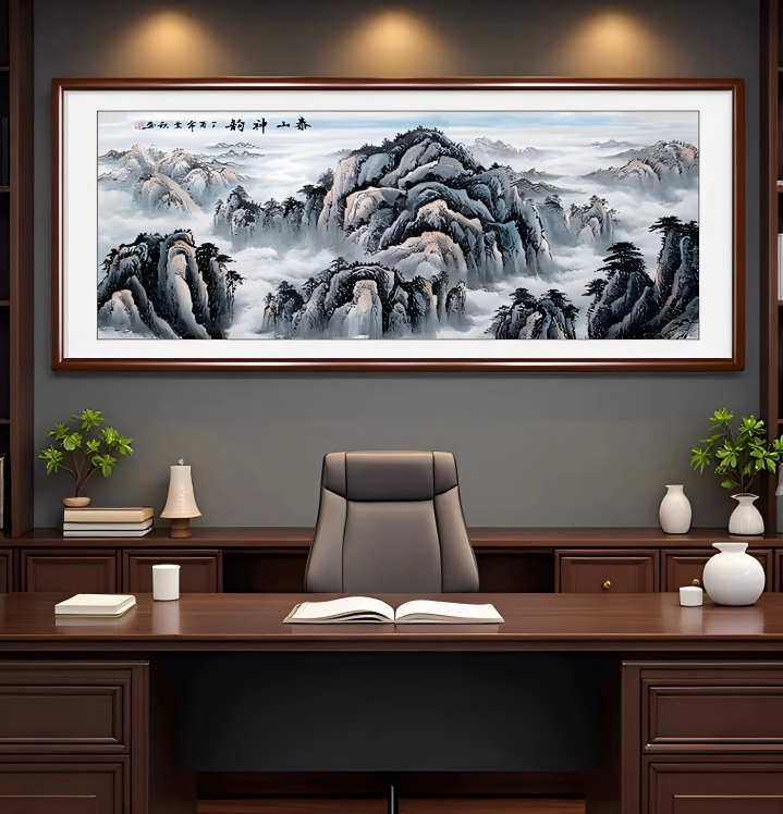 Chinese style living room background decoration painting