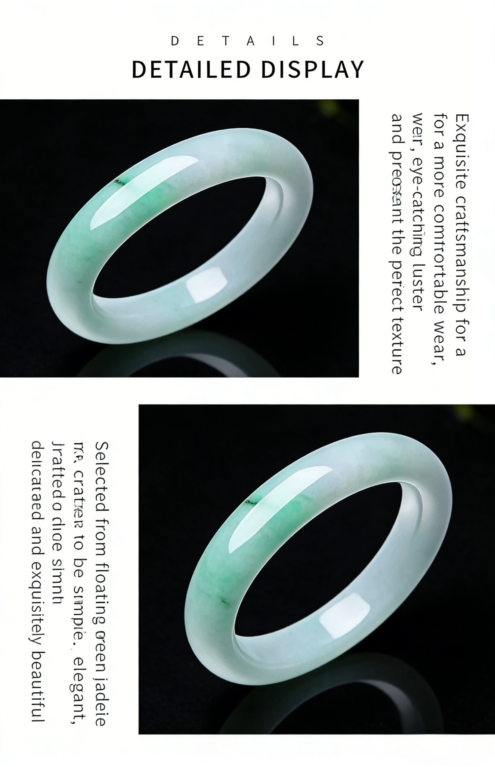 Greenish Floating Green Type A Jadeite Round Bangle