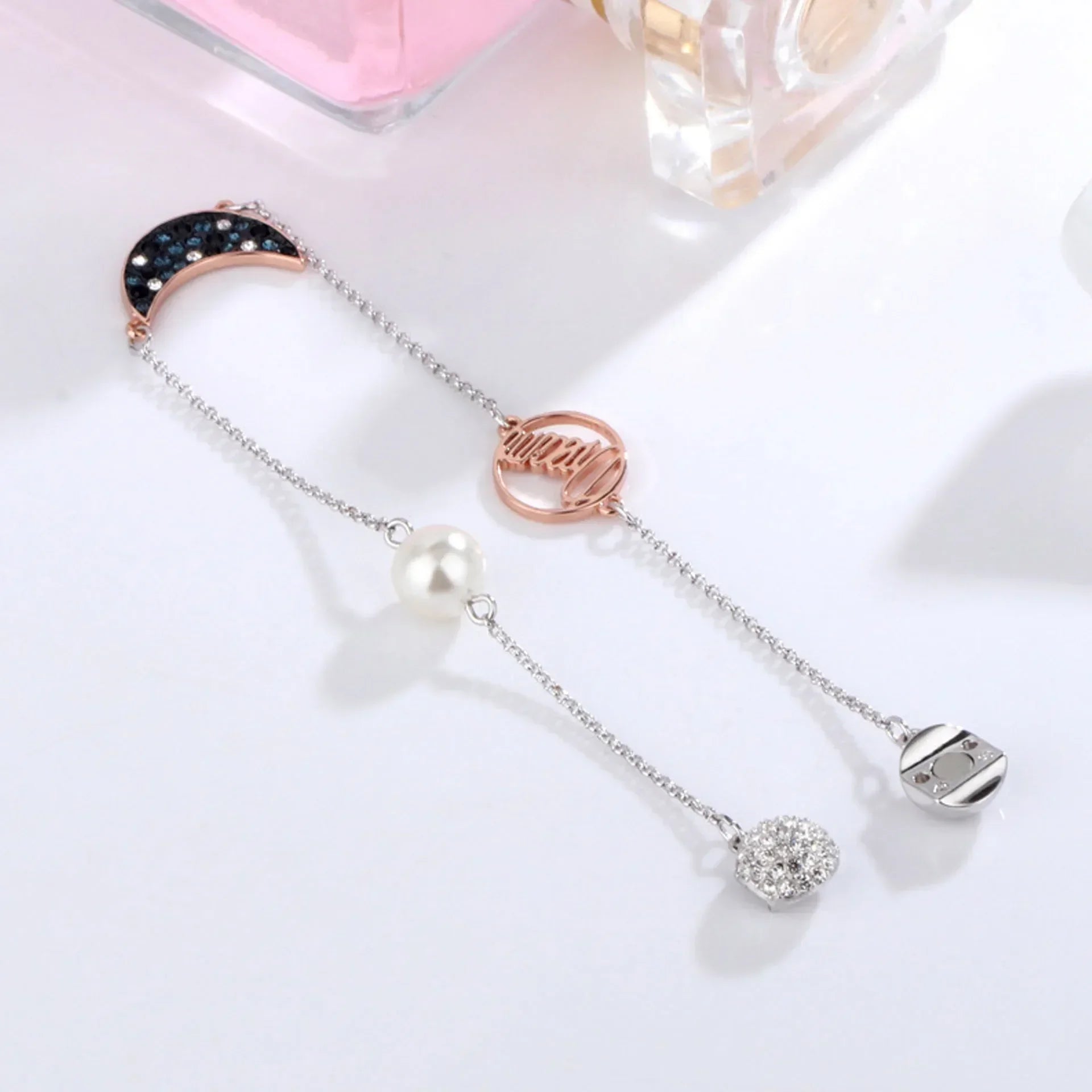 2025 Original Moon Series High-end Jewelry Set Boutique Stainless Steel for Women Necklace Earrings Bracelet Ring Romantic Gifts