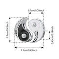 BAMOER 925 Sterling Silver Two-tone Pendant Detachable Taiji-Bagua Beads for Women Necklace DIY Guarding Jewelry Accessories