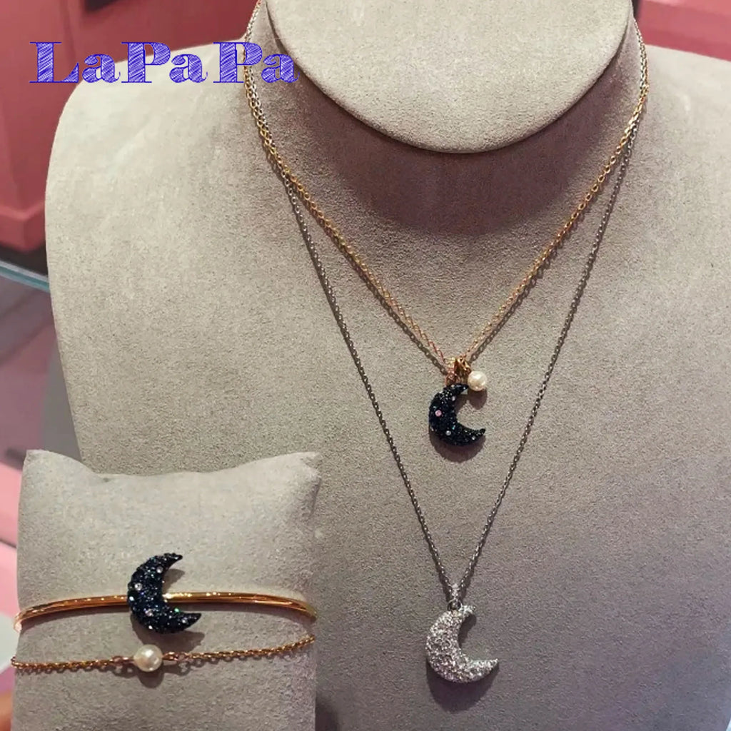 2025 Original Moon Series High-end Jewelry Set Boutique Stainless Steel for Women Necklace Earrings Bracelet Ring Romantic Gifts