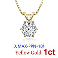 2026 DJMAX Moissanite Pendant Women Necklace Luxury Gold Necklace, 100% Real Original 925 Sterling Silver  Necklace For Women