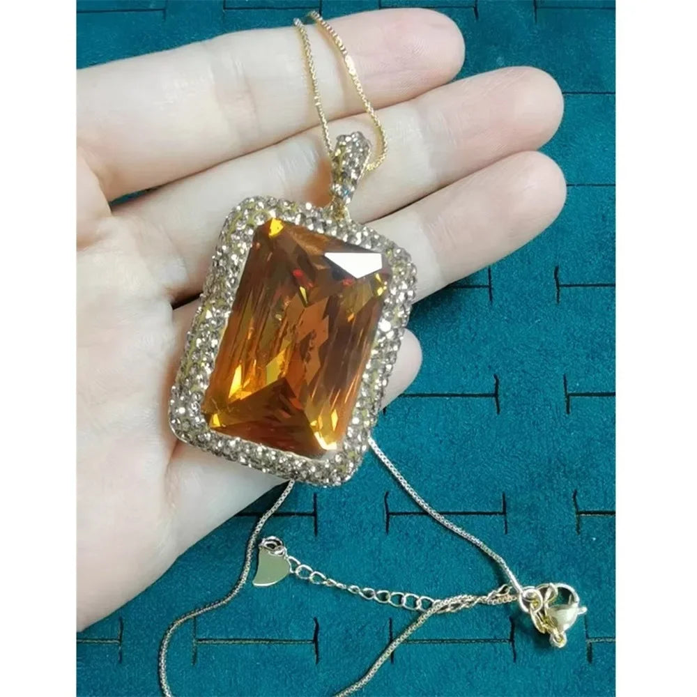 Large Colored Change Sultanite Crystal Bangle Rings Sets for Women Necklace Earring Rings Golden Copper Zultanite Quartz Jewelry