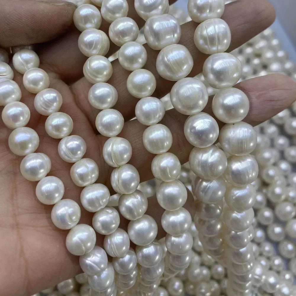 AAA3-10mm Premium Natural Freshwater Pearl Potato Bead for Wedding Jewelry Making Supplies DIY Women Necklace Bracelet Accessory