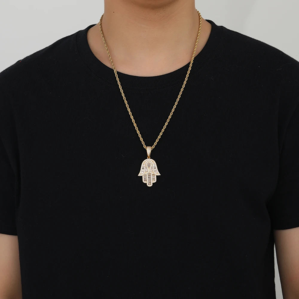 Iced Out Men's Pendants Women Necklace Hip Hop Jewelry Party Gift CN417