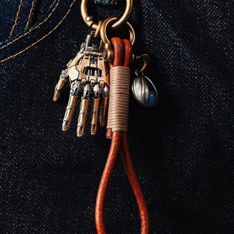 Mechanical Palm Pendant Joint Movable Metal Manipulator Hand Charm Men Women Necklace Key Chain Accessories Gift