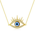 KALETINE Fashion Evil Eye women Necklace 925 Sterling Silver Blue Eye Clavicle Chain Necklace Accessories Jewelry Adjustable