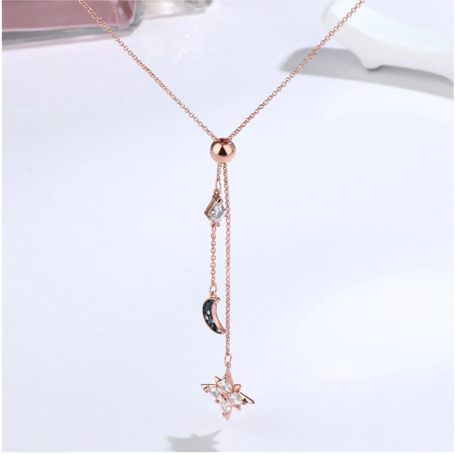 2025 Original Moon Series High-end Jewelry Set Boutique Stainless Steel for Women Necklace Earrings Bracelet Ring Romantic Gifts