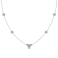 RAPRGOLD GRA Certified 3mm Moissanite Pendant Necklaces 925 Sterling Silver for Women Necklace Chains Wedding Fine Jewelry Gifts