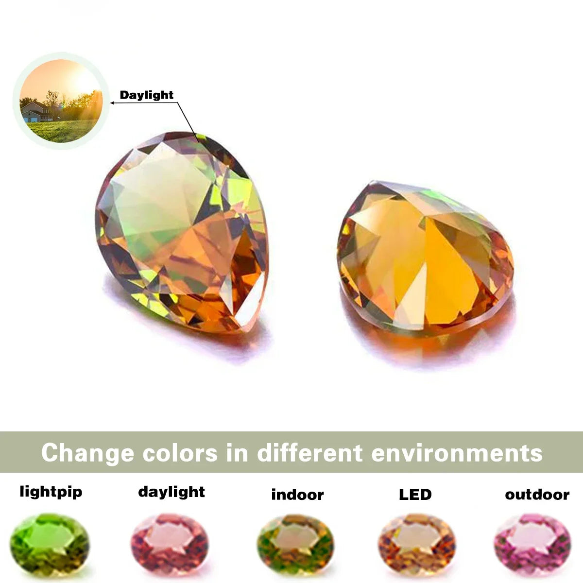 Large Colored Change Sultanite Crystal Bangle Rings Sets for Women Necklace Earring Rings Golden Copper Zultanite Quartz Jewelry