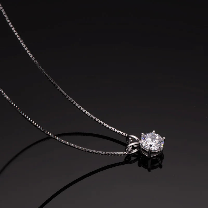 2026 DJMAX Moissanite Pendant Women Necklace Luxury Gold Necklace, 100% Real Original 925 Sterling Silver  Necklace For Women