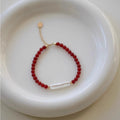 New Arrival Natural Freshwater Pearl & Red Agate 14K Gold Filled Female Jewelry Sets For Women Necklace Bracelet Birthday Gifts