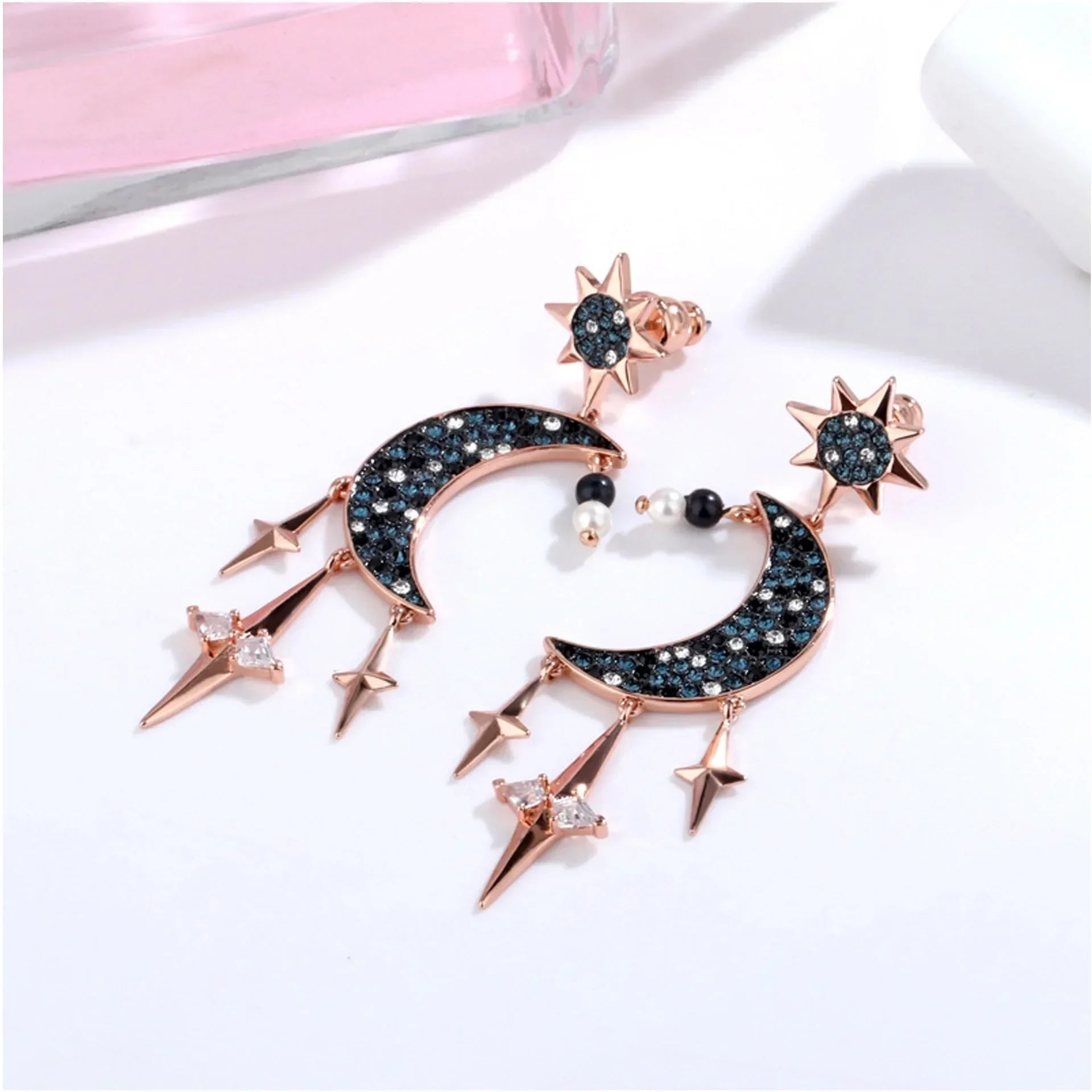 2025 Original Moon Series High-end Jewelry Set Boutique Stainless Steel for Women Necklace Earrings Bracelet Ring Romantic Gifts
