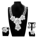 Fashion Women Necklace Jewelry Set Wedding Party Jewelry Dubai Gold Plated Earrings Bracelet Italian Designer Styles