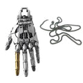 Mechanical Palm Pendant Joint Movable Metal Manipulator Hand Charm Men Women Necklace Key Chain Accessories Gift
