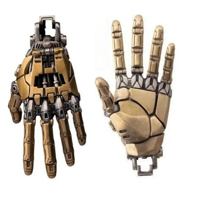 Mechanical Palm Pendant Joint Movable Metal Manipulator Hand Charm Men Women Necklace Key Chain Accessories Gift