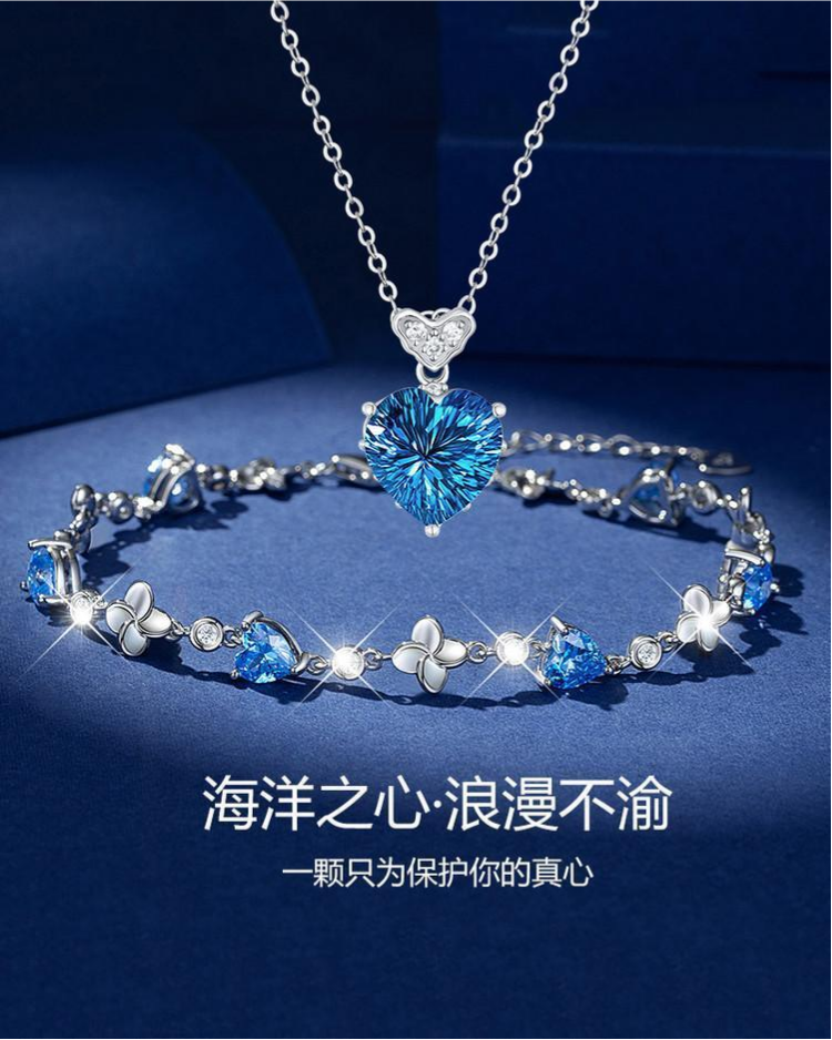 Diamond necklace bracelet