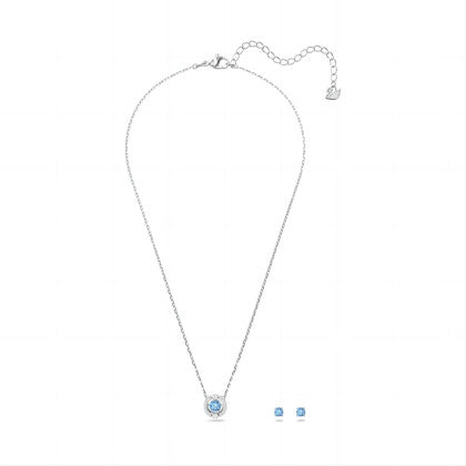 Pulsating Heart" Blue Vibrant Crystal Necklace