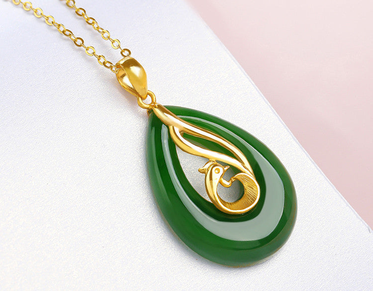 Hotan Jade Gold Pendant